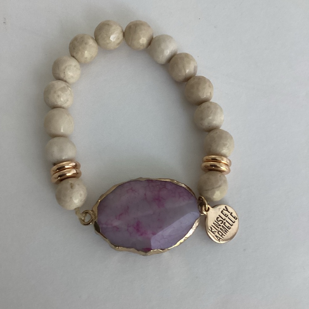 Kinsley Armelle Bracelet Stone
Collection Agate Crystal Stone Beads Stretchy